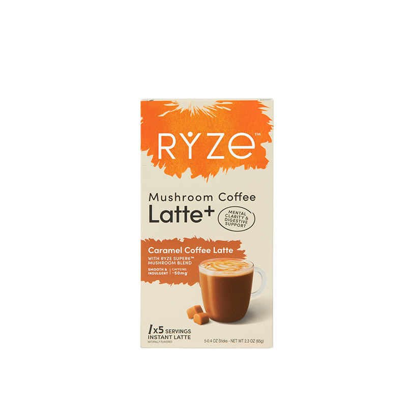 RYZE Caramel Latte Carton Front